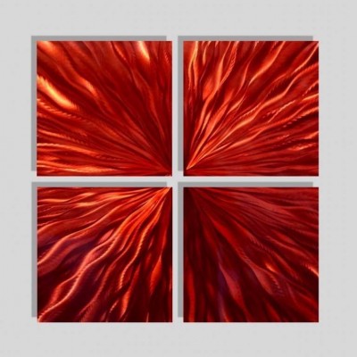 Modern Abstract  Painting Metal Wall Art Home Decor - Incinerate by Jon Allen   351027023869